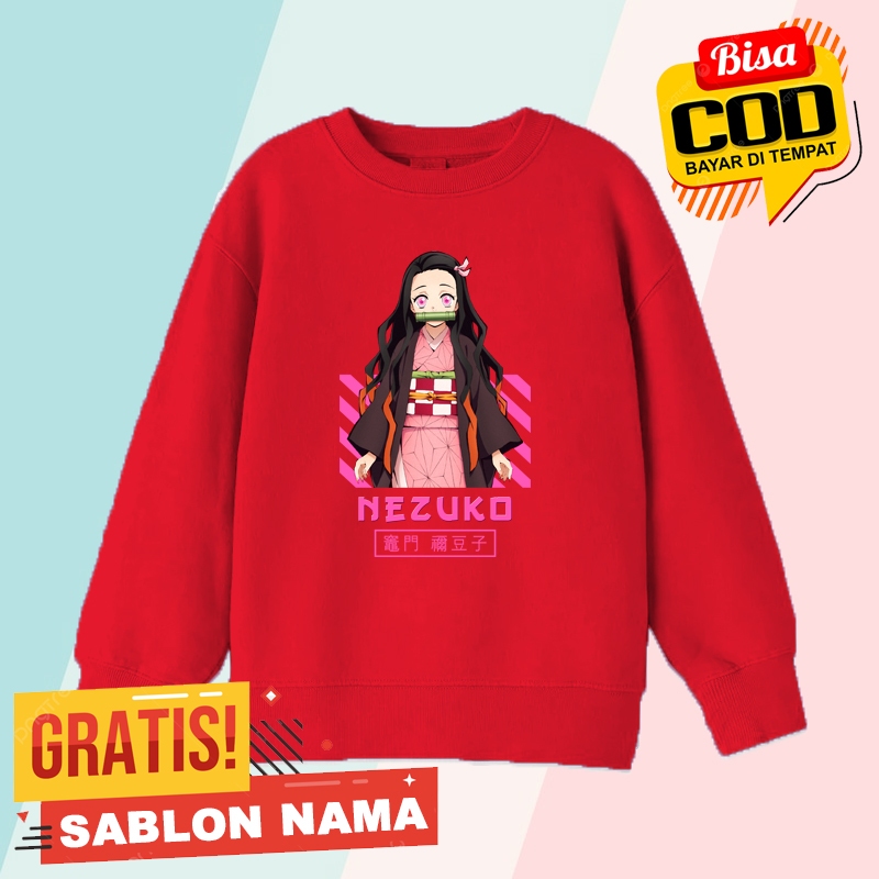เสื้อสเวตเตอร์เด็ก Demon Slayer Nezuko / เสื้อแจ็คเก็ตเด็กชายและเด็กหญิง Demon Slayer Nezuko