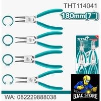 คีมถ่างแหวน ชุดคีมแหวนล็อคสลัก 4 ชิ้น 7" TOTAL THT114041
