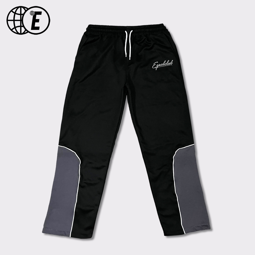 Equalclub - กางเกง Baggy BOND กางเกงขายาว unisex สําหรับผู้ชายและผู้หญิง วัสดุผ้าฟลีซ Loosepants, ML