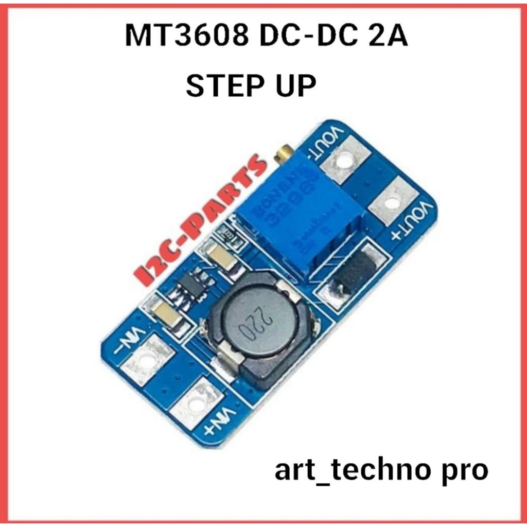 MT3608 DC-DC STEP UP Boost โมดูลแปลงแหล่งจ่ายไฟ MT3608