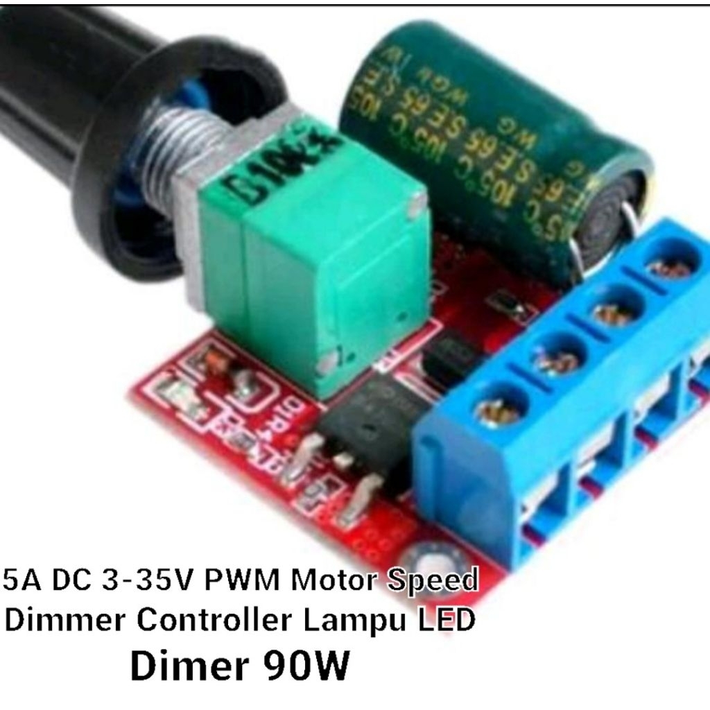 หรี่ไฟ 5A DC 335V PWM Motor Speed Dimmer Controller ไฟ LED Dimmer 90W