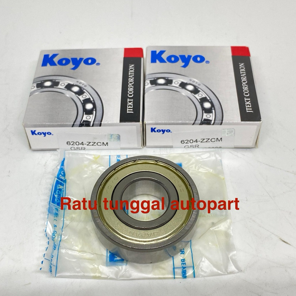การแบก 6204 ZZ KOYO หมวกเหล็ก DIMENSIONS 20x47x14MM 6204zzcm 6204 ZZ CM KOYO