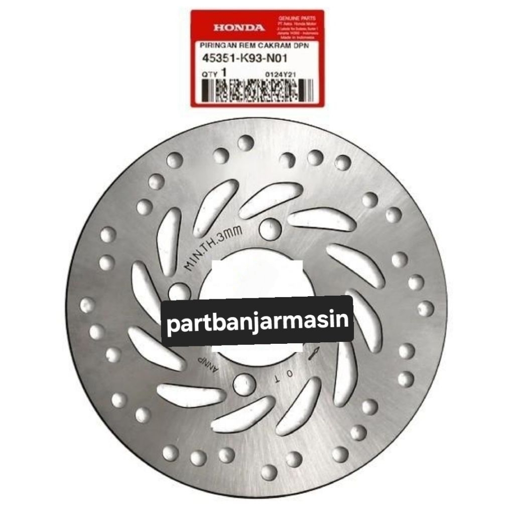 45351K93N01 แผ่นกดด้านหน้า K93 แผ่นกดด้านหน้า SCOOPY BAM DONAT แผ่นกดด้านหน้า BEAT ESP ด้านหน้าแผ่น 