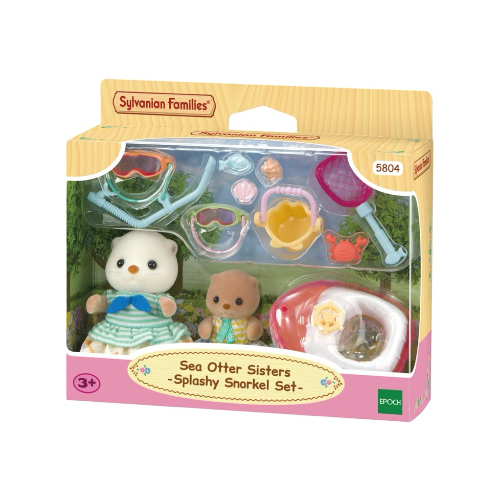 (NEW Sharing Sylvanian Families Sea Otter Sisters -Splashy Snorkel Set- | เครื่องแต่งกาย