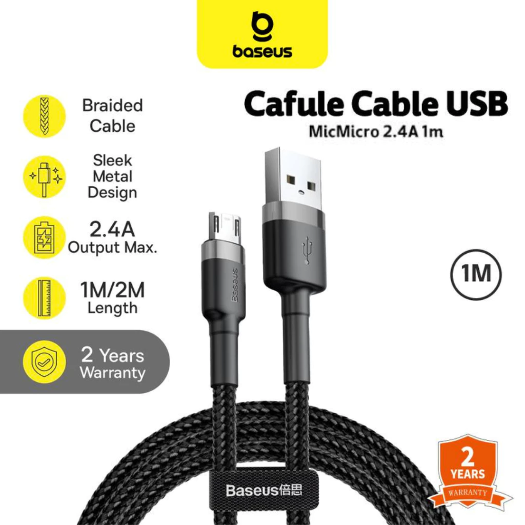 สายชาร์จ Baseus Cafule Micro USB 2.4A 1 เมตร