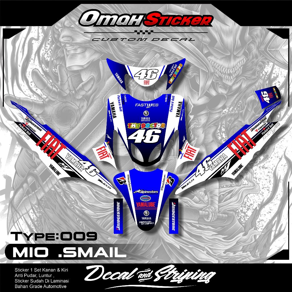 Decal Mio Smile Full Body Sticker Mio Smile Full Body Striping Mio Smile. ADT.09