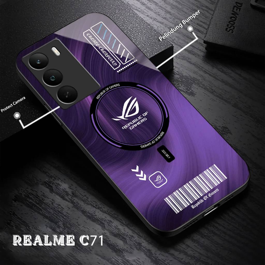 ล่าสุดRealme C71 Glass Softcase 2025 โทรศัพท์มือถือปลอก-ตัวป้องกันโทรศัพท์มือถือRealme C71 2025 ล่าส