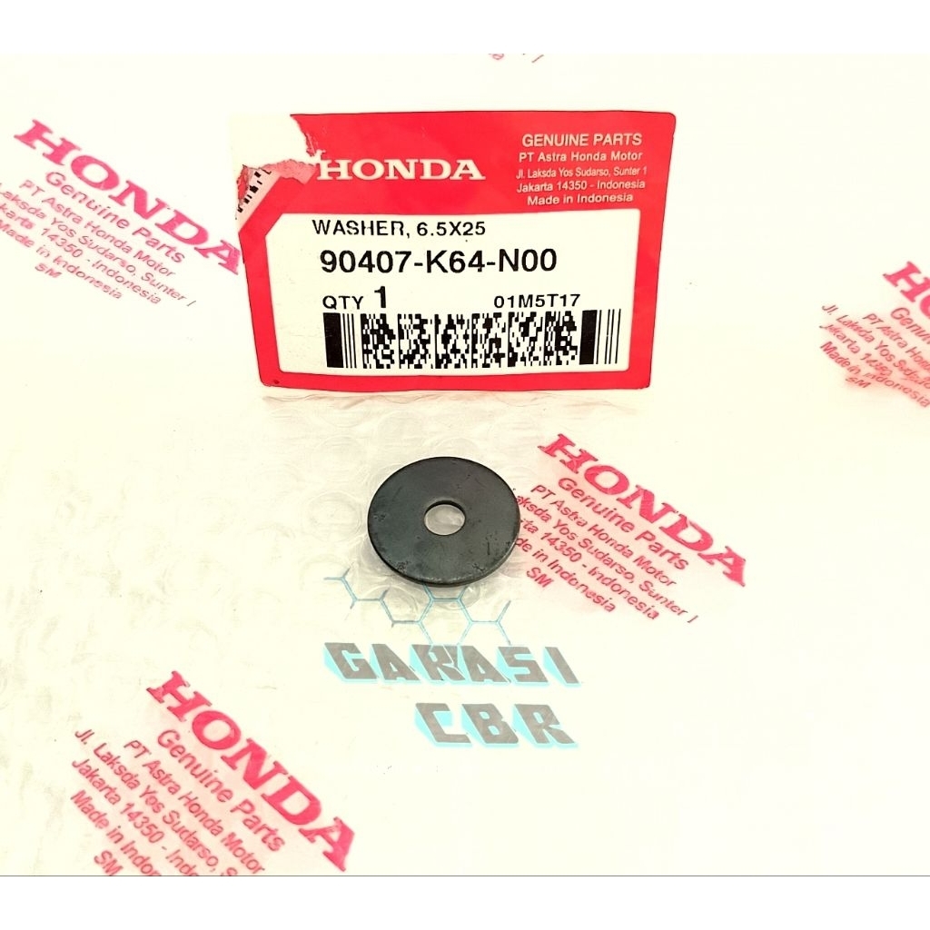 90407K64N00 - เครื่องซักผ้า 6.5X25 Honda CBR 250RR K64J