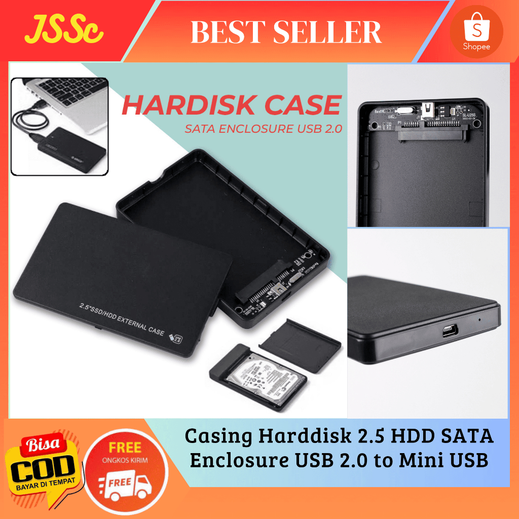 2.5 SATA Enclosure USB 2.0 ถึง Mini USB Hard Drive Case / Internal to External HDD Case - U25Q7