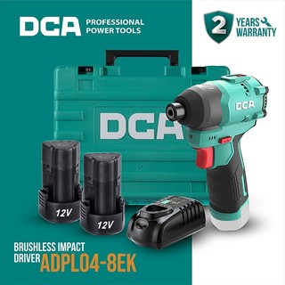 DCA Brushless Impact Driver / Obeng Impact Baterai 12Volt ADPL04-8EK (FULL SET)