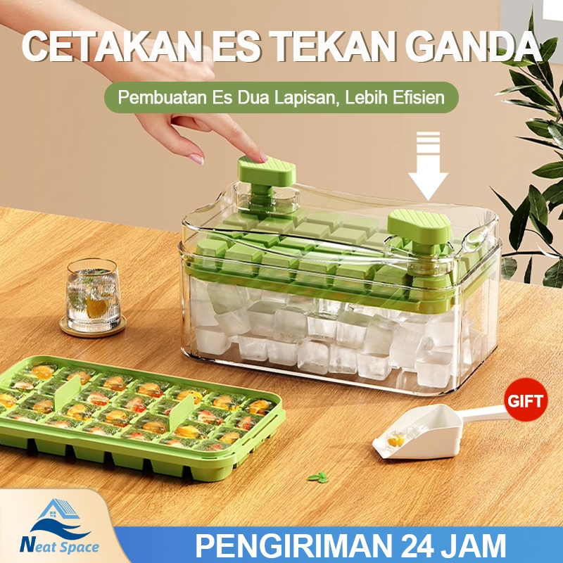 แม่พิมพ์ก้อนน้ําแข็งอวกาศเรียบร้อย 28/56/84 ตาราง 2 ถาด/เครื่องทําน้ําแข็งก้อนพร้อมที่จับกดกดหนึ่งกด