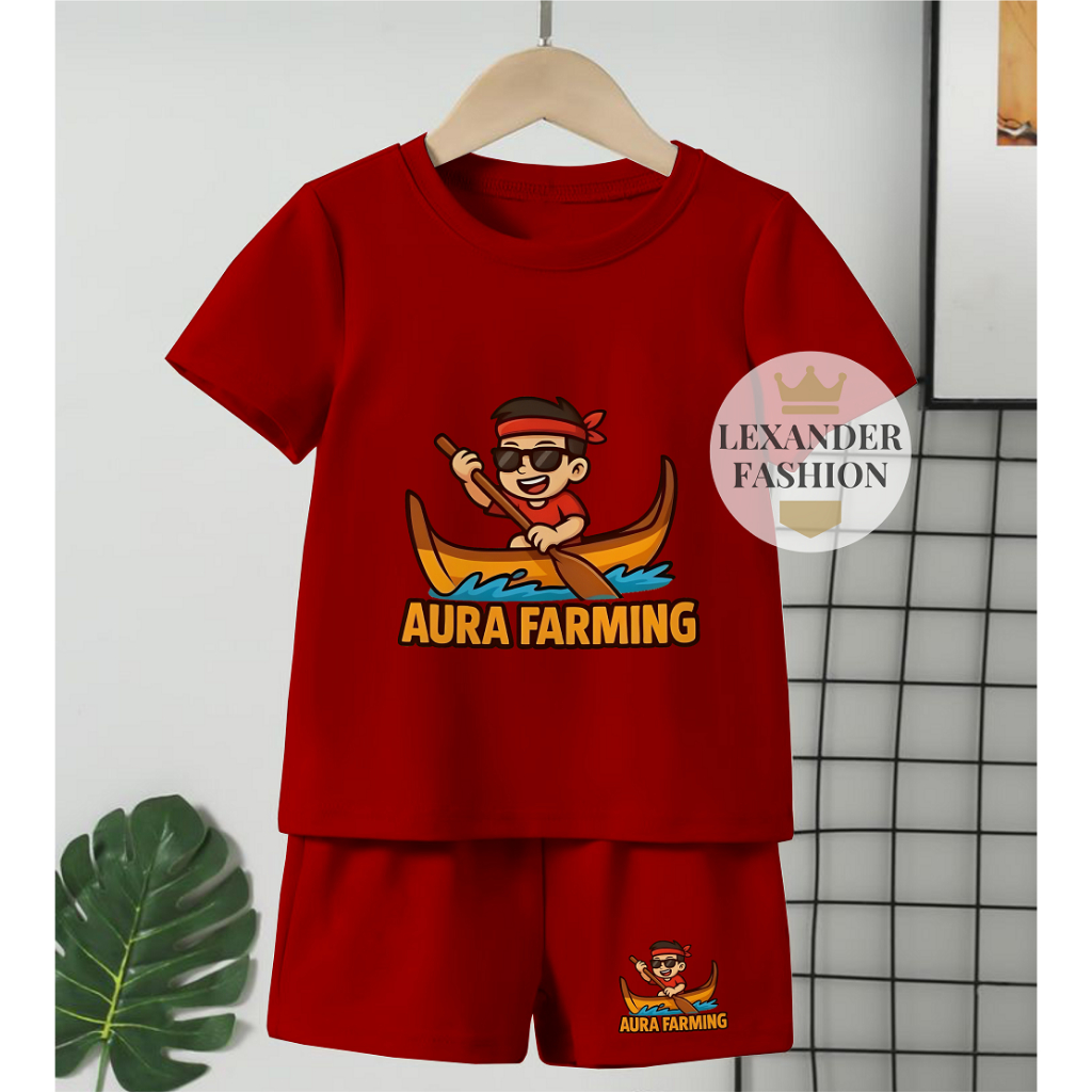 Lexander ชุดแฟชั่นสําหรับเด็กผู้ชายผู้หญิงตัวละครยอดนิยม AURA FARMING รูปภาพเด็กชายเรือ