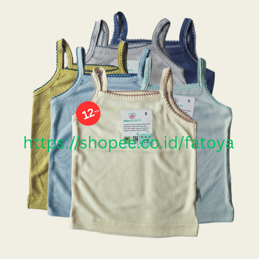 Agree เสื้อกล้ามเด็ก เสื้อกล้าม/MOMGIFT CHILDRENS TENGTOP สําหรับเด็กผู้หญิง ผ้าคอตตอน พรีเมี่ยม (6 