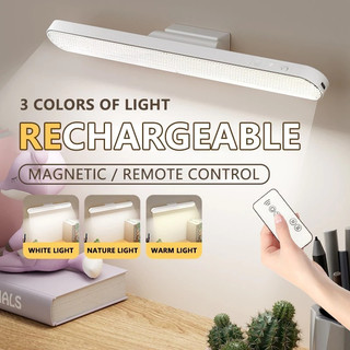 Magnetic Motion Sensor LED Lampu Belajar Touchable Rechargeable Lampu Lemari Table Lamp 3 Color With Remote Control Emergency Lighting For Bedroom Desk