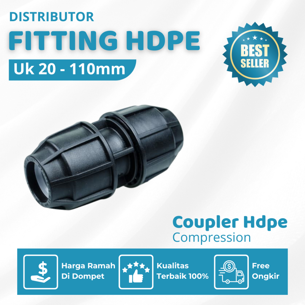 ข้อต่อข้อต่อท่อ Hdpe ขนาด 2 นิ้วหรือ 63 มม. | การเชื่อมต่อท่อ Hdpe ที่ใช้งานได้จริง