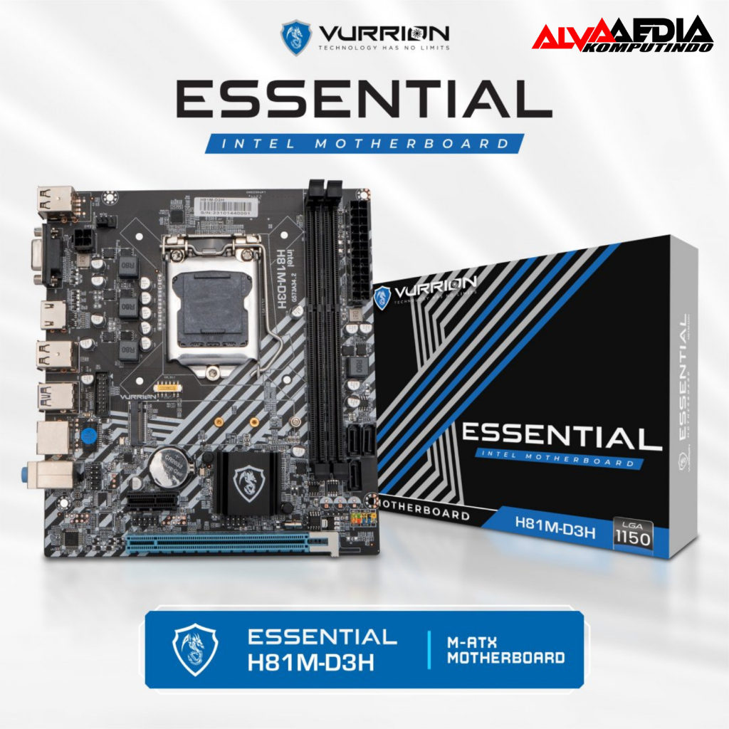MOTHERBOARD H81M VURRON ESSENTIAL DDR3 H81M-DH3 LGA 1150 H81