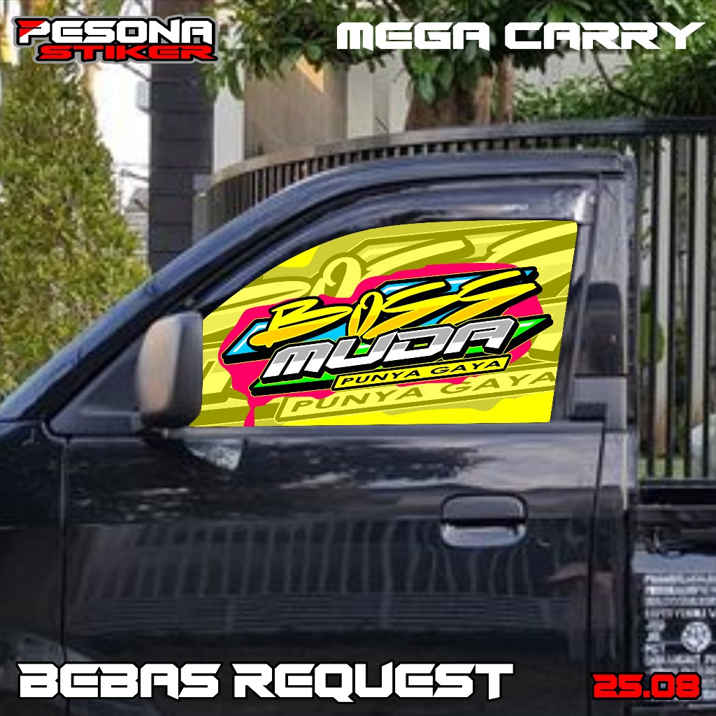 สติ๊กเกอร์ทางเดียว APV MEGA CARRY SIDE GLASS ALREADY ONE SET RIGHT LEFT ใหม่ล่าสุด DESIGN 25.08