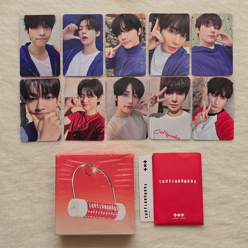 TXT Tomorrow x Together Photocard PC Love Language Soobin Yeonjun Beomgyu Taehyung Hueningkai Set Sh