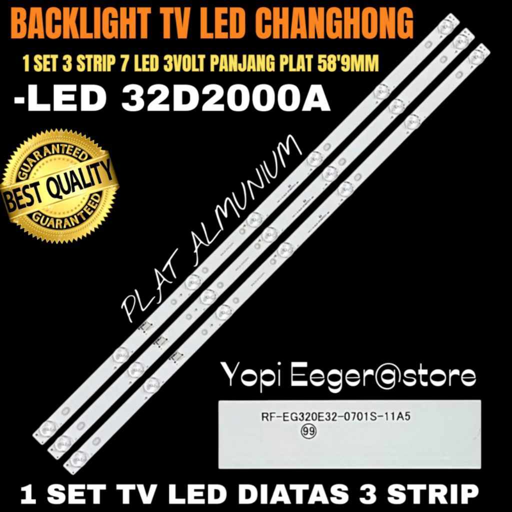 CHANONG 32 INCH LED TV BACKLIGHT 32D2000A 32 INCH LED TV BACKLIGHT