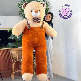 Boneka Teddy Bear Jumbo 130cm / 1,3 Meter Besar - Boneka Beruang Jumbo Super Lembut Kado Hadiah Cewek SNI