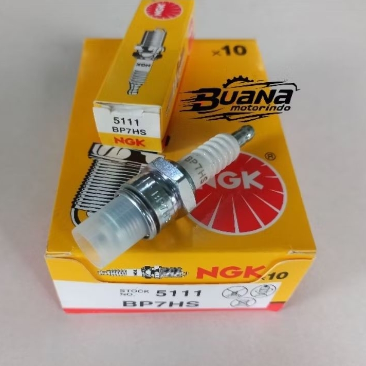 (WHOLESALE 10 ชิ้น) NGK BP7HS Rx King Vespa Fizr BP7HS หัวเทียน NGK (10 ชิ้น)