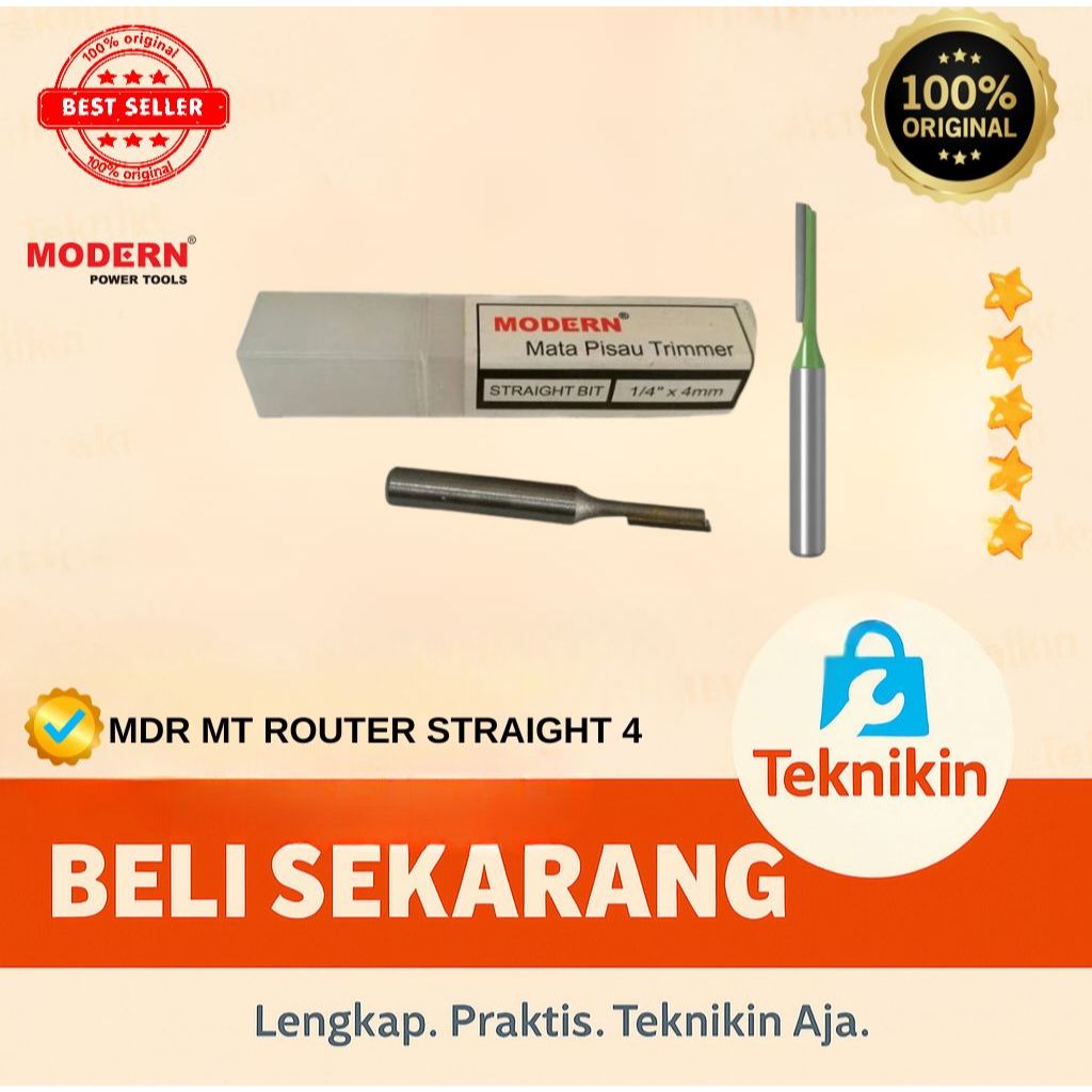 MATA Modern Straight Bit 1/4" 3 4 6 8 10 12 mm - Router Trimmer Profile Bit 3mm 4mm 5mm 6mm 8mm 10mm