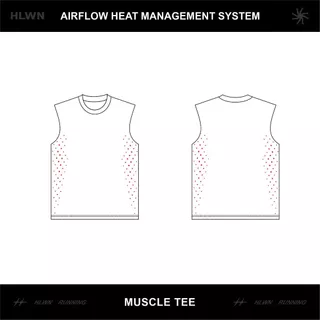 HLWN Running Unisex Muscle Tee สีดํา - Hazel
