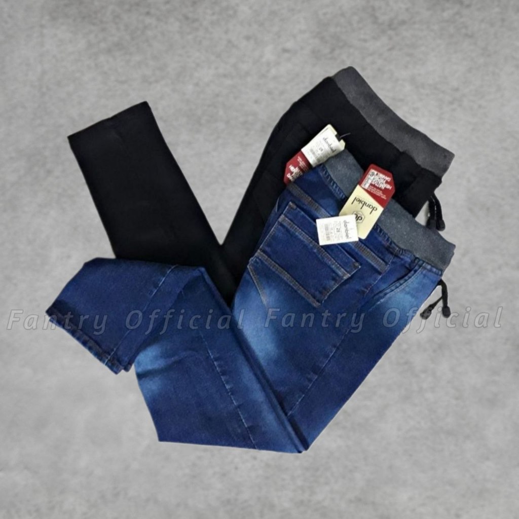 WAREHOUSE !!Ripped Long Jeans_Ripped Jeans with Elastic Waist Stretch_Fantry Official