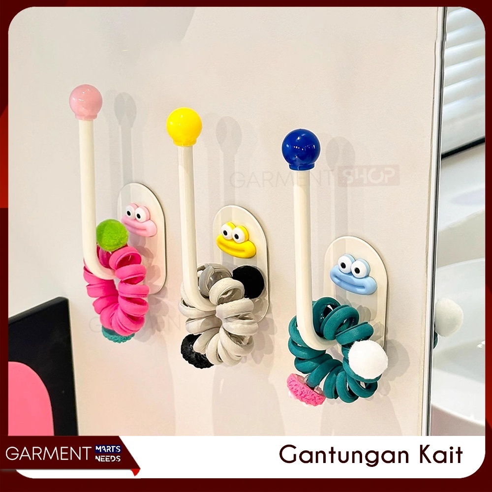 GANTUNGAN Cute Character Motif Clothes Bag Hanger Unique Multifunctional Aesthetic Wall Mounted Clot