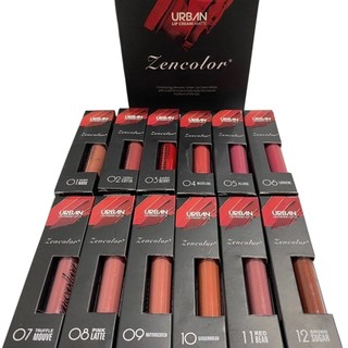 (BPOM) ZENCOLOR Urban Matte Lipcream Lipstick Long Lasting OMG Implora Hanasui