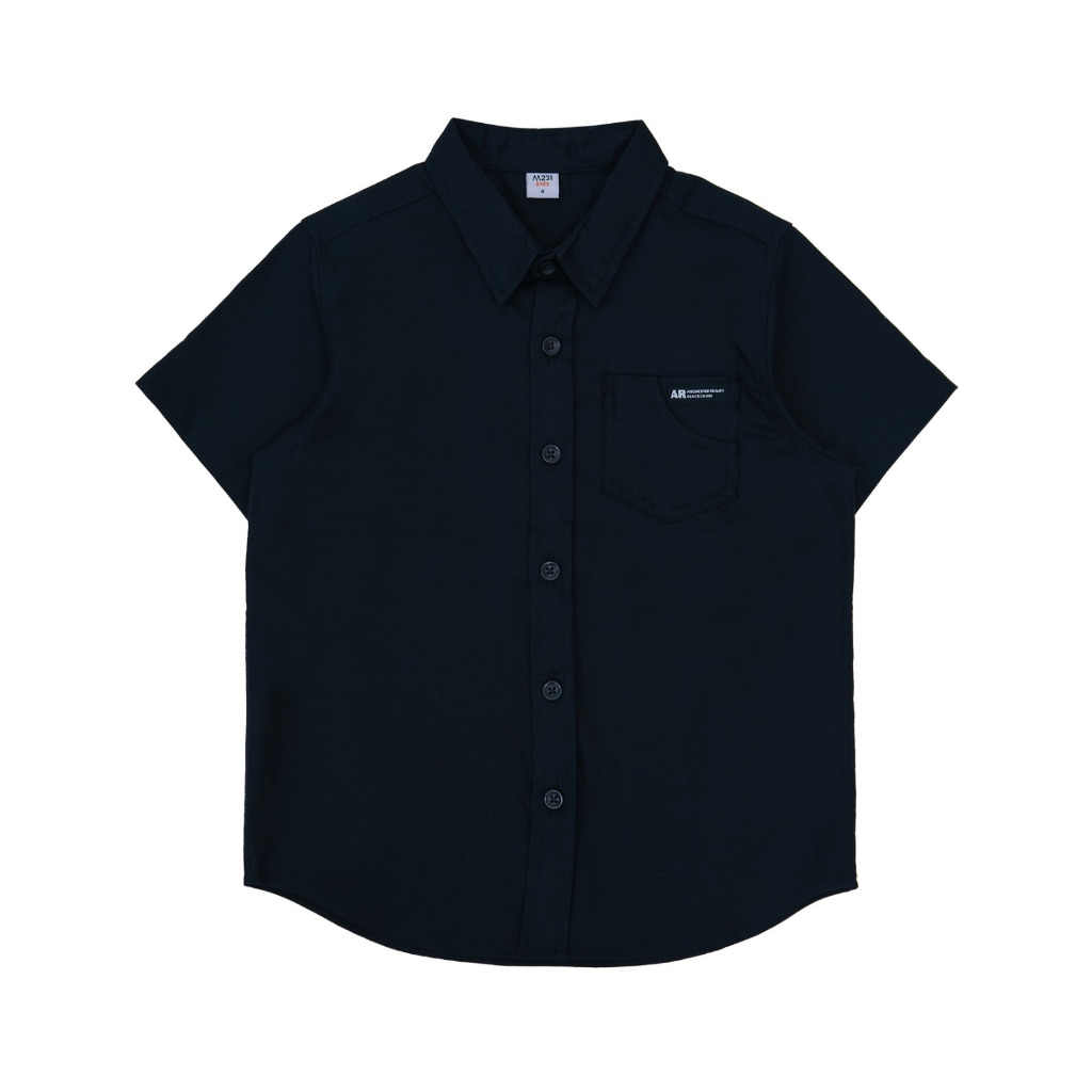 KEMEJA M231 เสื้อเชิ้ตแขนสั้นสีพื้นเด็กชาย 1126B