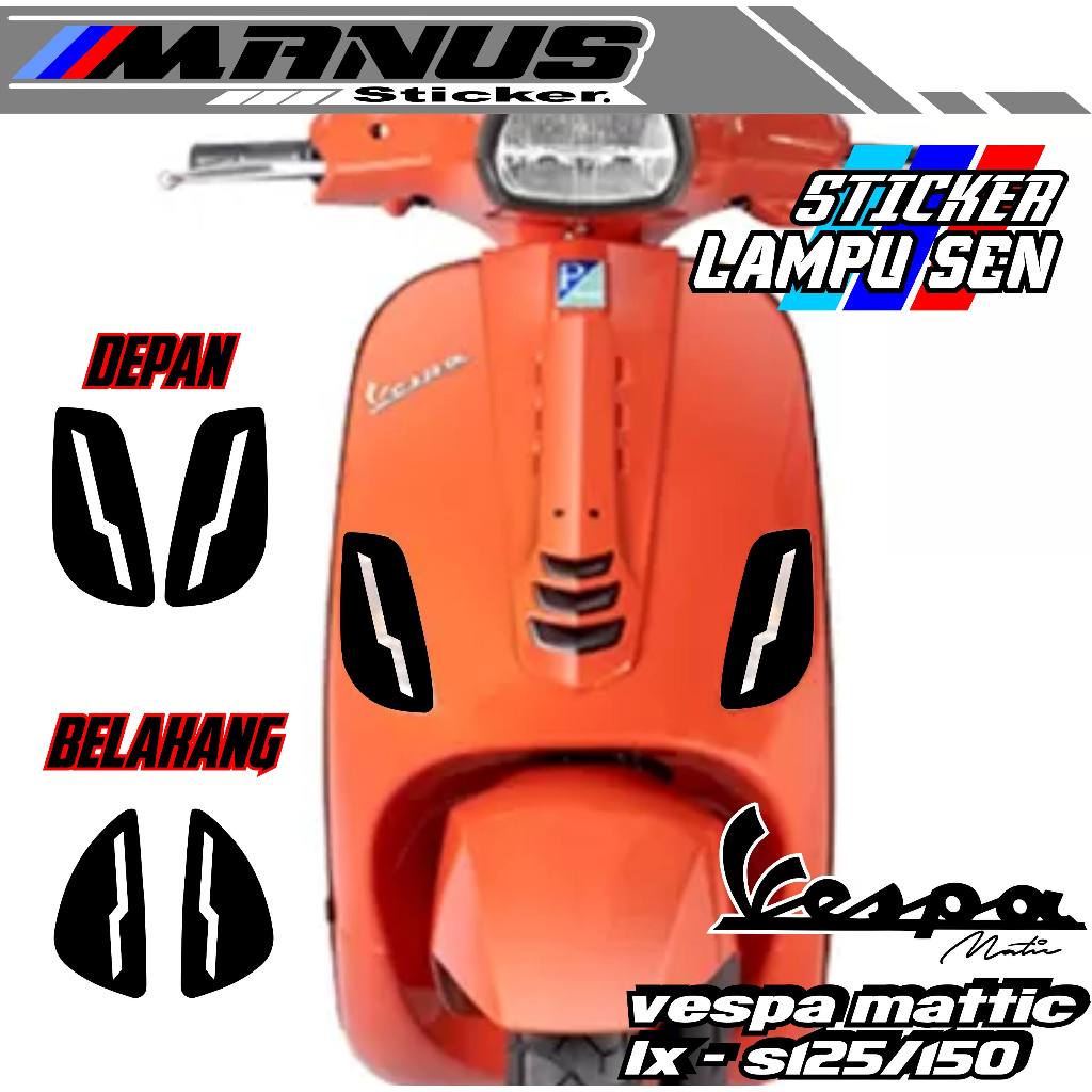 VARIATION OF VESPA MATIC/LX s125-150 TURN LIGHT STICKERS/CUTTING VESPA MATIC/MOTIF 6 TURN LIGHT STIC