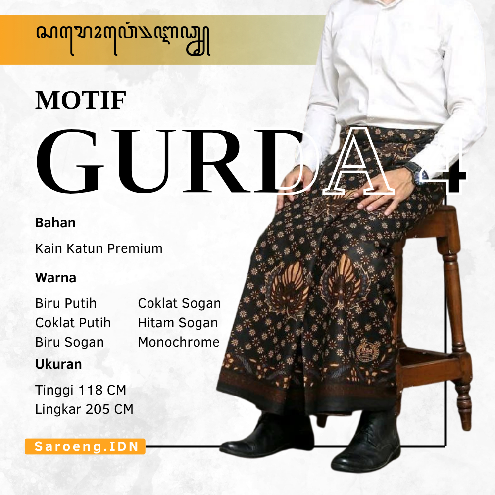 KATUN Premium ผ้าซิ่นผู้ชายสําหรับผู้ใหญ่พร้อม Gurda 4 Motif - ผ้าคอตตอน - ผ้าซิ่นระดับพรีเมียม - ผ้