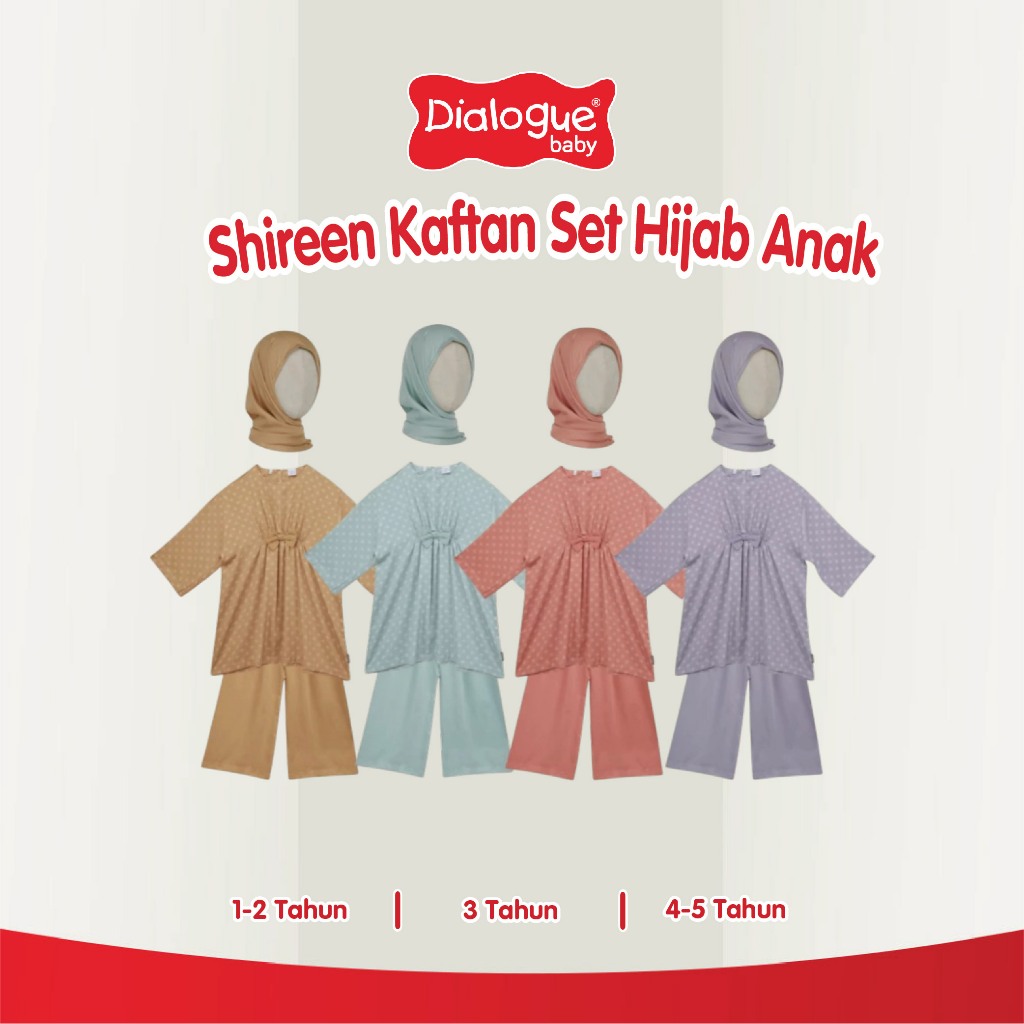 Dialogue Apparel Shireen Kaftan Set Hijab Anak DAR6053 DAR6054 DAR6055 DAR6056