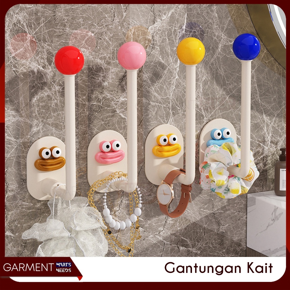 GANTUNGAN MONSHOOT - Cute Character Motif Clothes Bag Hanger, Unique, Multifunctional, Aesthetic Wal