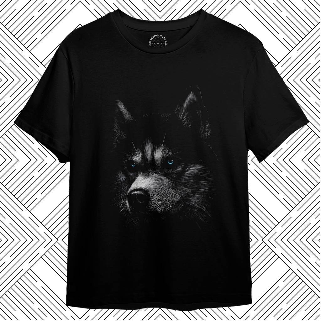 3D DesignWear - เสื้อยืด Distro พรีเมี่ยมดั้งเดิม 3D Shadow Wolf - DM1216