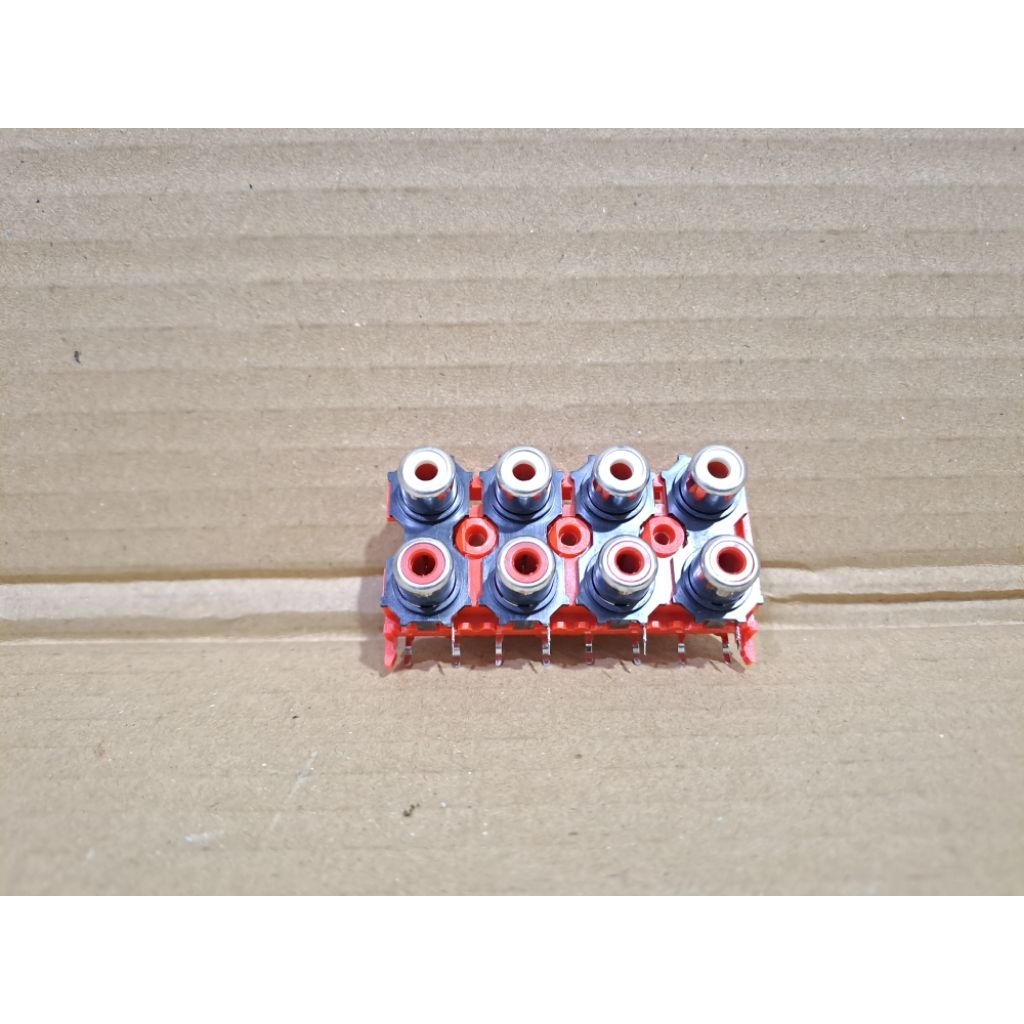 2 pin x 4 RCA Socket (สีแดง) Dip Pcb คุณภาพดี.