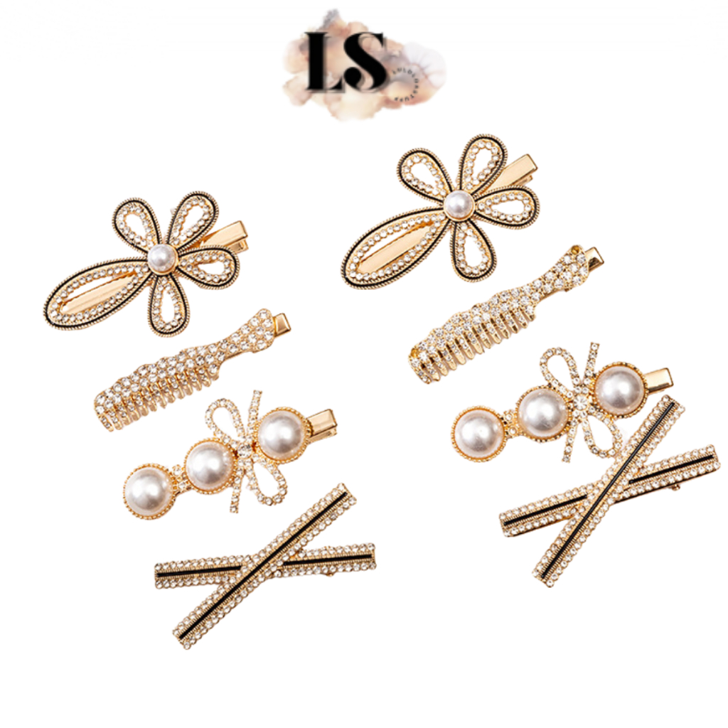 LS - H689 RETRO KOREAN HAIR CLIP CHILDRENS CUTE FASHION HAIR CLIP KOREAN PEARL