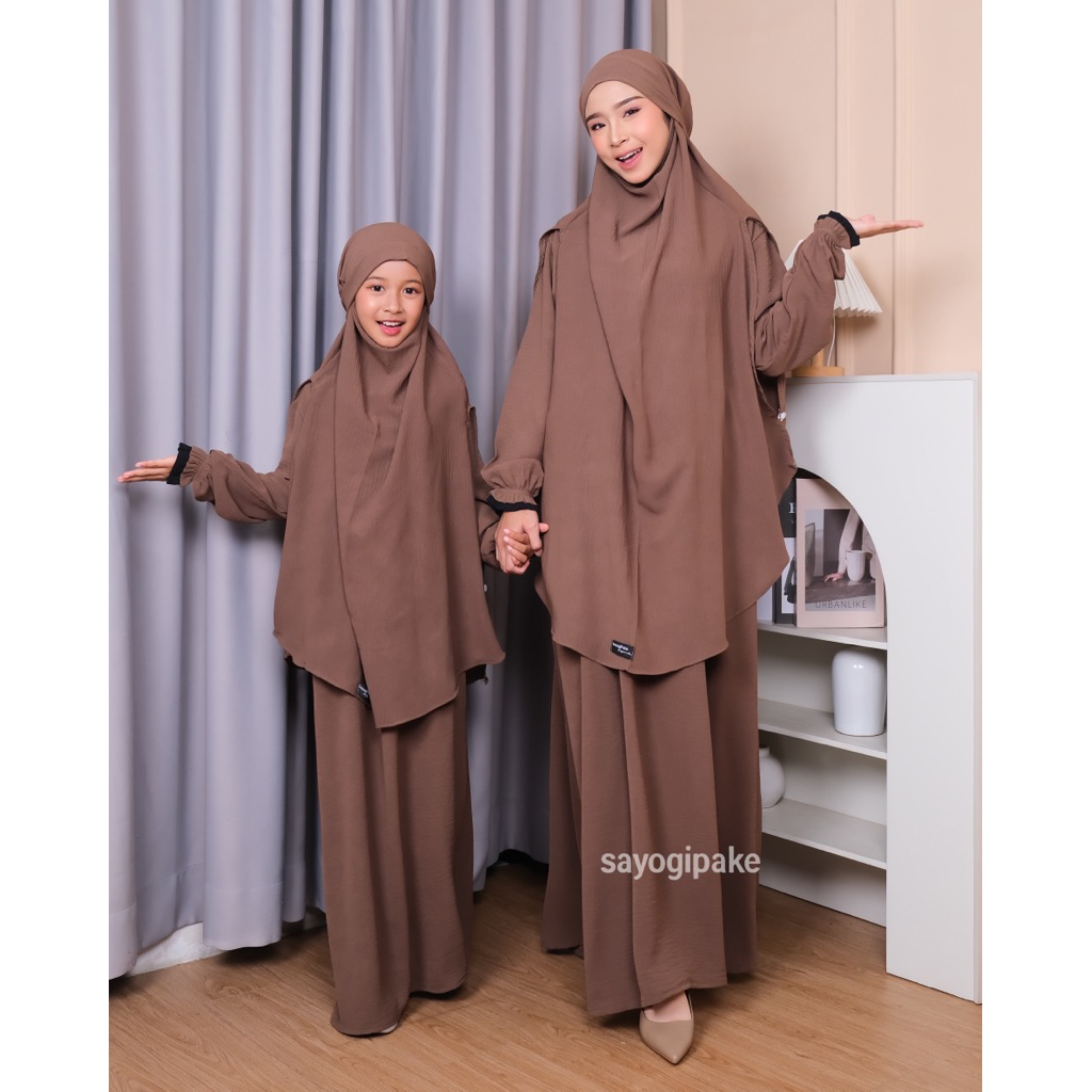 Syri เด็ก Gamis Zulaikha โรงเรียนขึ้นเครื่องอิสลาม gamis ล่าสุดชุดเสื้อผ้ามุสลิมคู่แม่ 2025