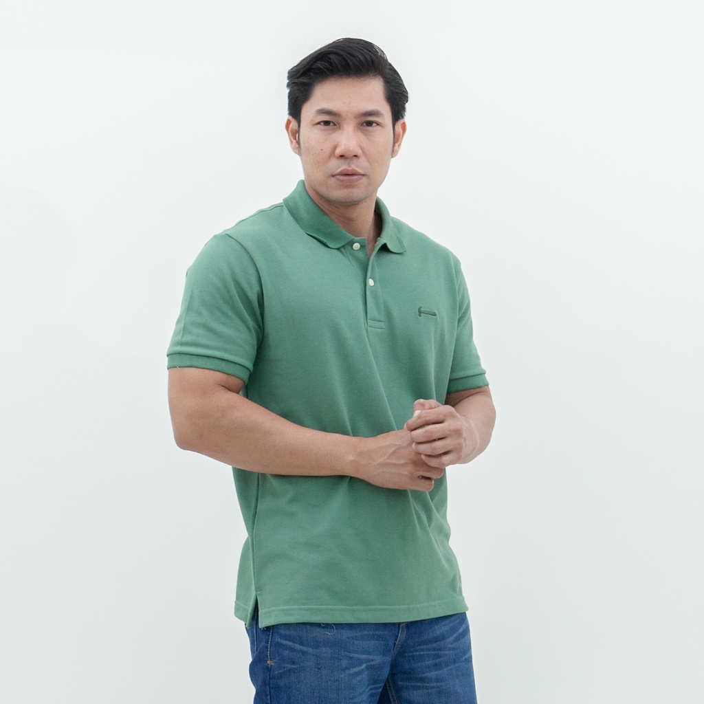 HIJAU Hammer Men Basic Polo Z1PO001G4 | เสื้อยืดคอปกแขนสั้นสีเขียวสําหรับผู้ชาย