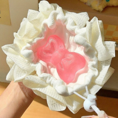 GLife Bath Ball พัฟสบู่บาร์ฟองน้ําอาบน้ํามัลติฟังก์ชั่นผ้าตาข่าย Exfoliating Bath Sponge