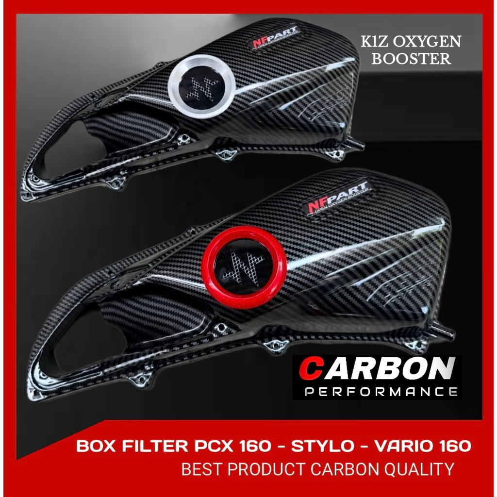AIR FUNNEL FILTER COVER PCX 160 CARBON DONUT FUNNEL - ฝาครอบกรอง pcx 160 stylo 160 vario 160 adv 160 ช่องทางโดนัท pcx 160 อุปกรณ์เสริม 160