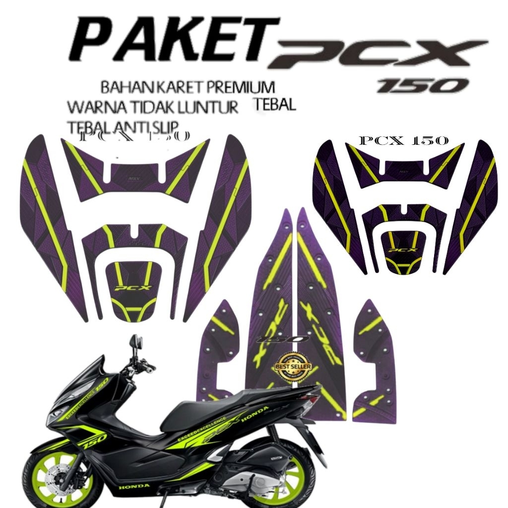 อุปกรณ์มอเตอร์ไซค์ Pcx 150 วัสดุยางพรีเมี่ยม Pcx 150 พรม Pcx 150 Tangpad Pcx 150 Variations