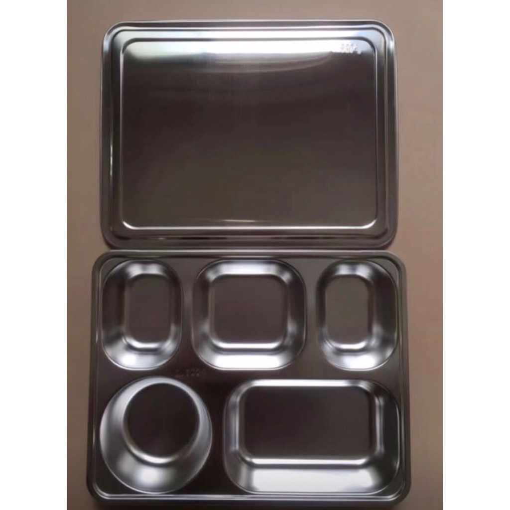 ถาดสแตนเลส sus 304 กล่องใส่อาหารจานอาหารค่ํา