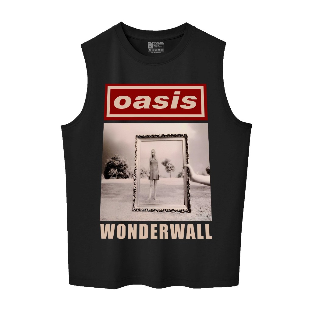 Devvogue เสื้อกล้ามผู้ชาย Oasis Wonderwall Brand lokbong Combed วัสดุ 24s