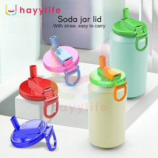 HAYYLIFE 1pcs Travel Soda Lid With Straw Reusable Silicone Lid for Standard Beverage Cans for Picnic Portable Juice Bear Straw Cap HL-AAB993
