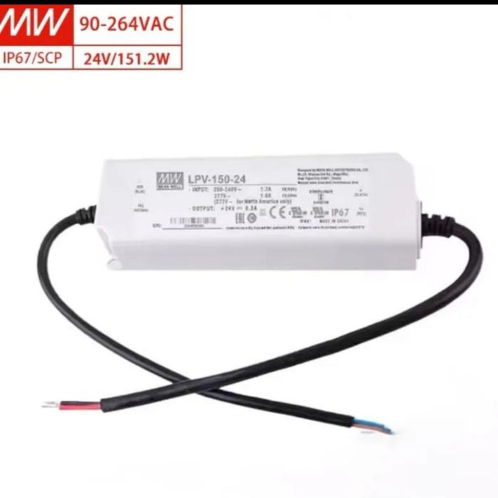 MeanWell LPV 150-24 24V 6.3Ah 6.3A พาวเวอร์ซัพพลาย รับประกัน 1 ปี