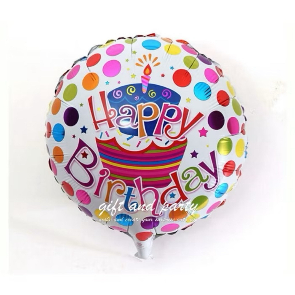 ลูกโป่ง HBD ทรงกลม 1 / ลูกโป่งฟอยล์ HBD / ลูกโป่งตัวละคร HBD / ลูกโป่ง HBD