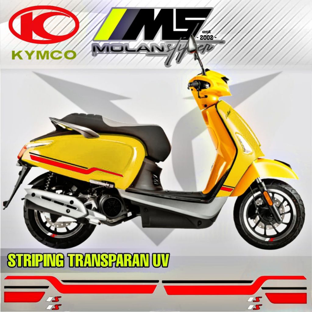 Decal สติกเกอร์ Striping โปร่งใส Variations Uv Kymco เช่น 125 กีฬา Kymco ชอบ 150i Abs Kymco ชอบ 125e