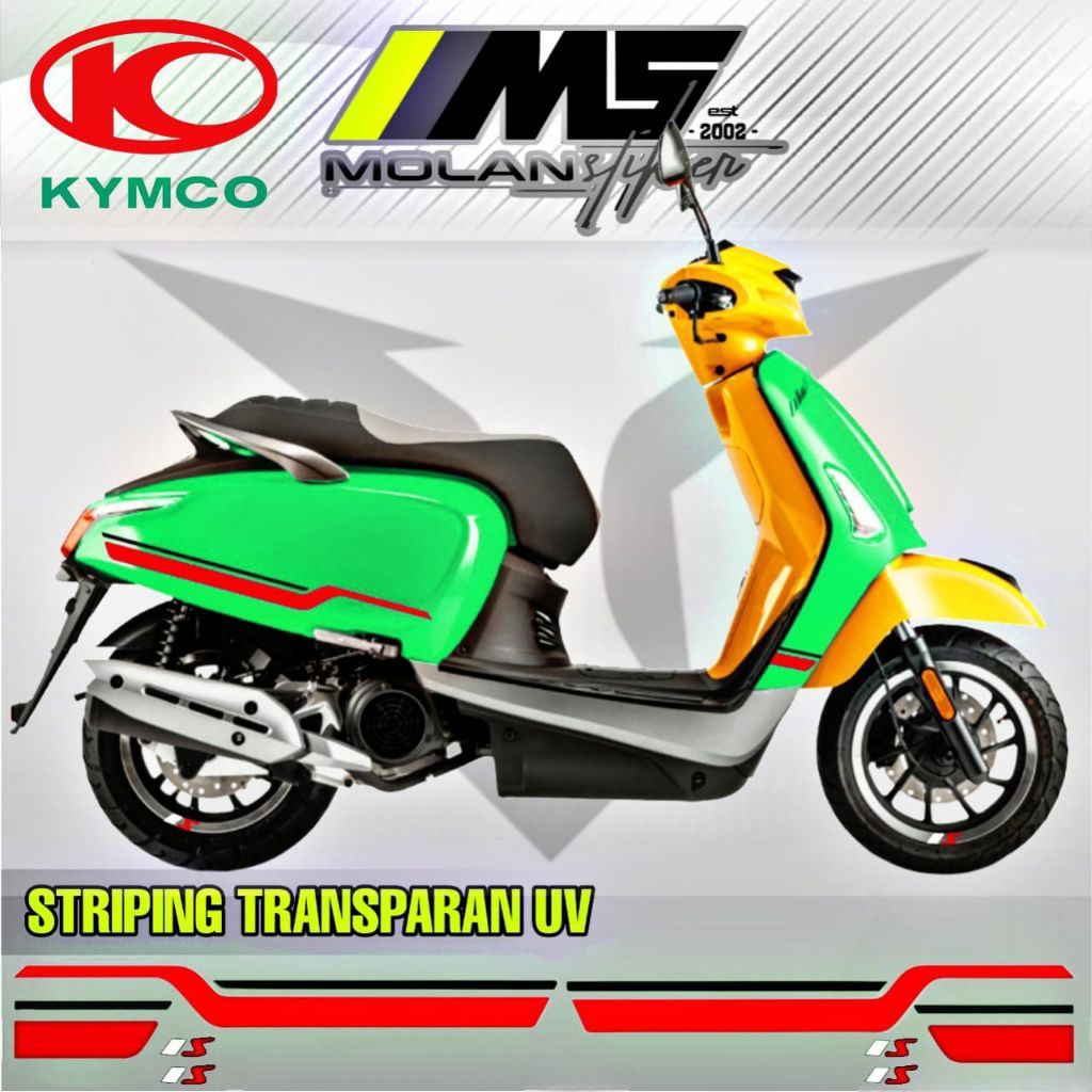 HIJAU Decal สติกเกอร์ Striping โปร่งใส Variations Uv Kymco เช่น 125 กีฬา Kymco ชอบ 150i Abs Kymco ชอ